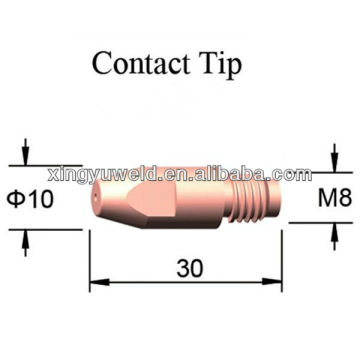 Контактный наконечник с контактным наконечником типа «Бинзел» / контактный наконечник миг
